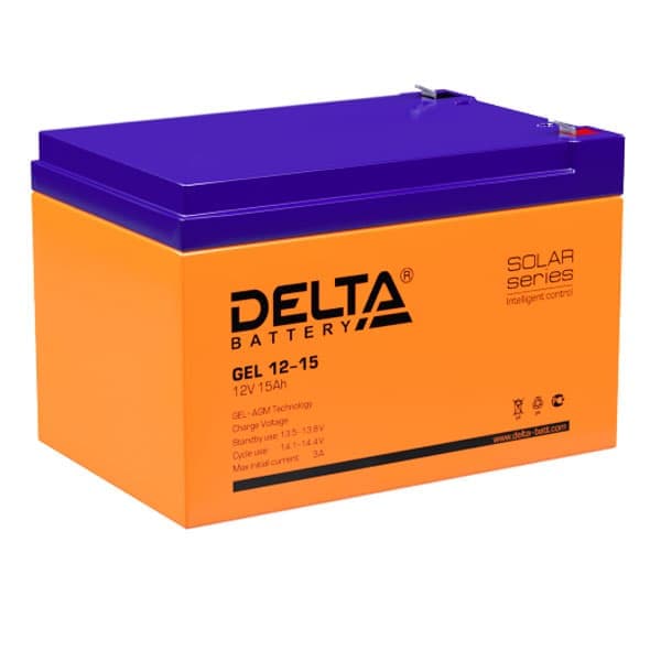 Аккумулятор DELTA  GEL 12-15 (12V 15Ah)