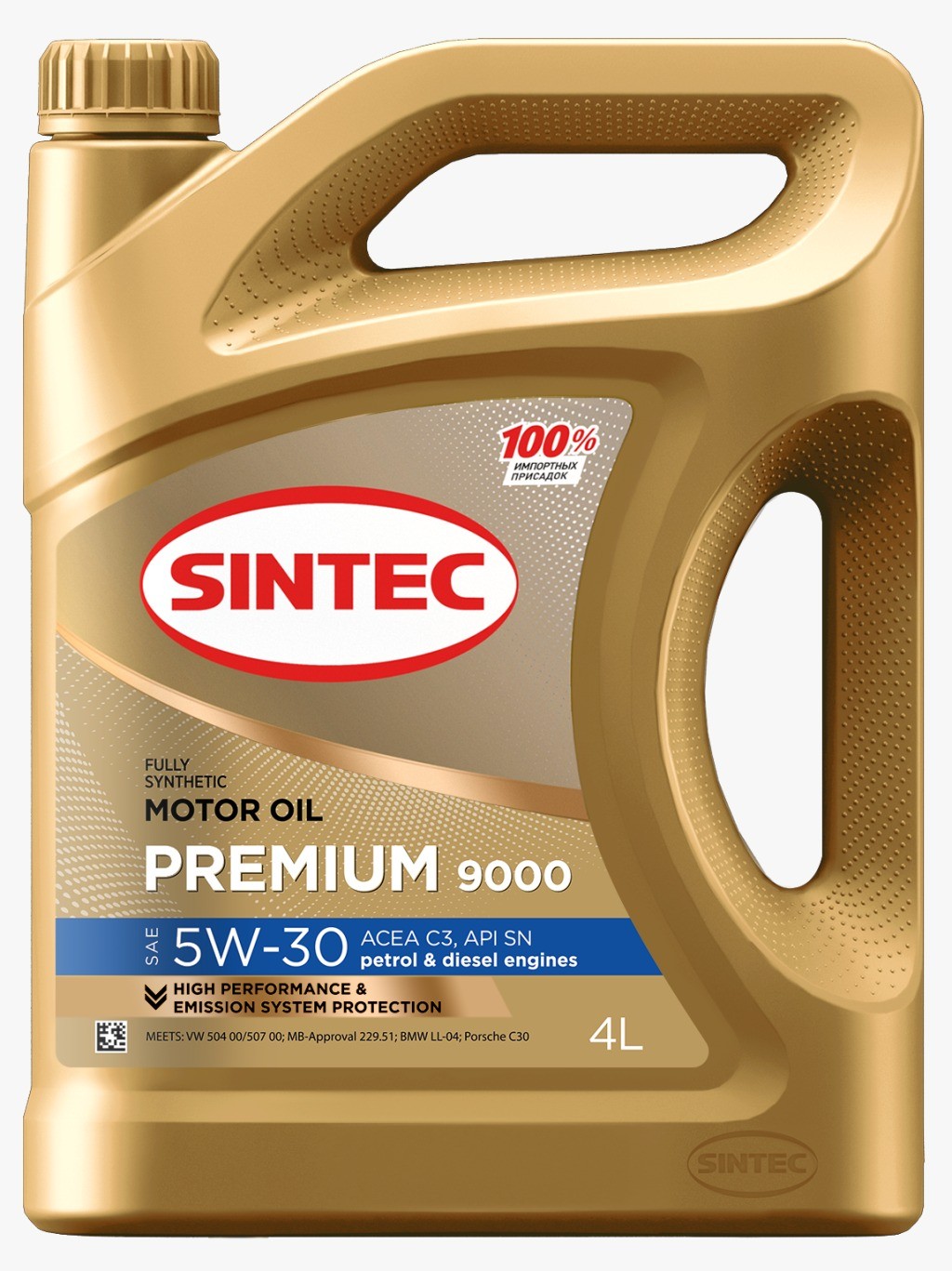 SINTEC PREMIUM 9000 5W30 SN C3 синтетическое 4 л face
