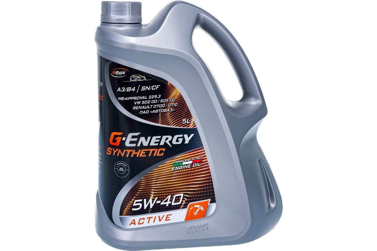 Масло моторное синтетическое G-ENERGY Synthetic Active 5W40 5L face