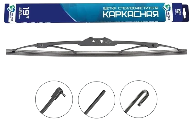 Щетка стеклоочистителя Чистая миля каркасная CM19F