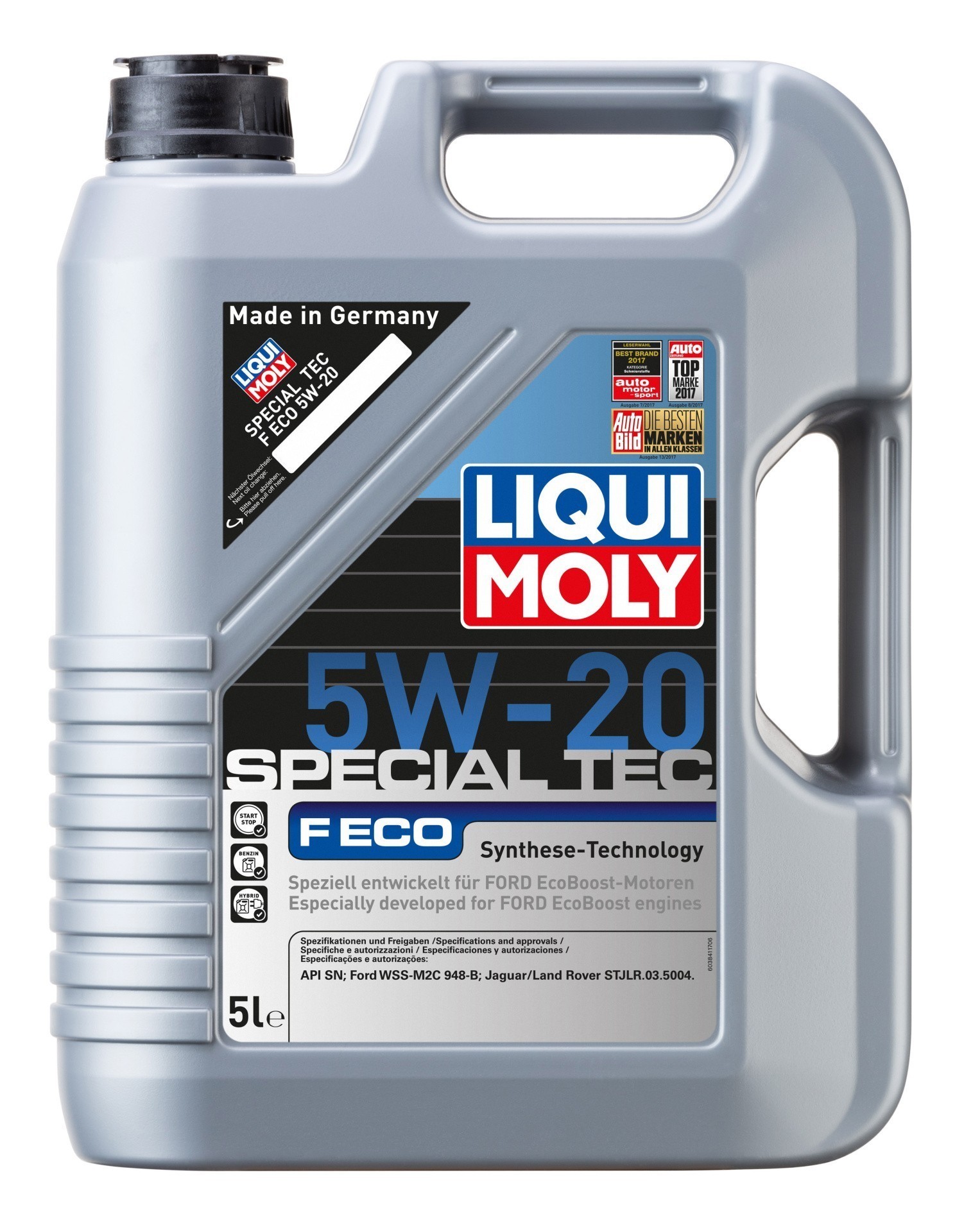 LIQUIMOLY SPECIAL TEC F ECO 5W20 SN C5 синтетическое 5 л.
