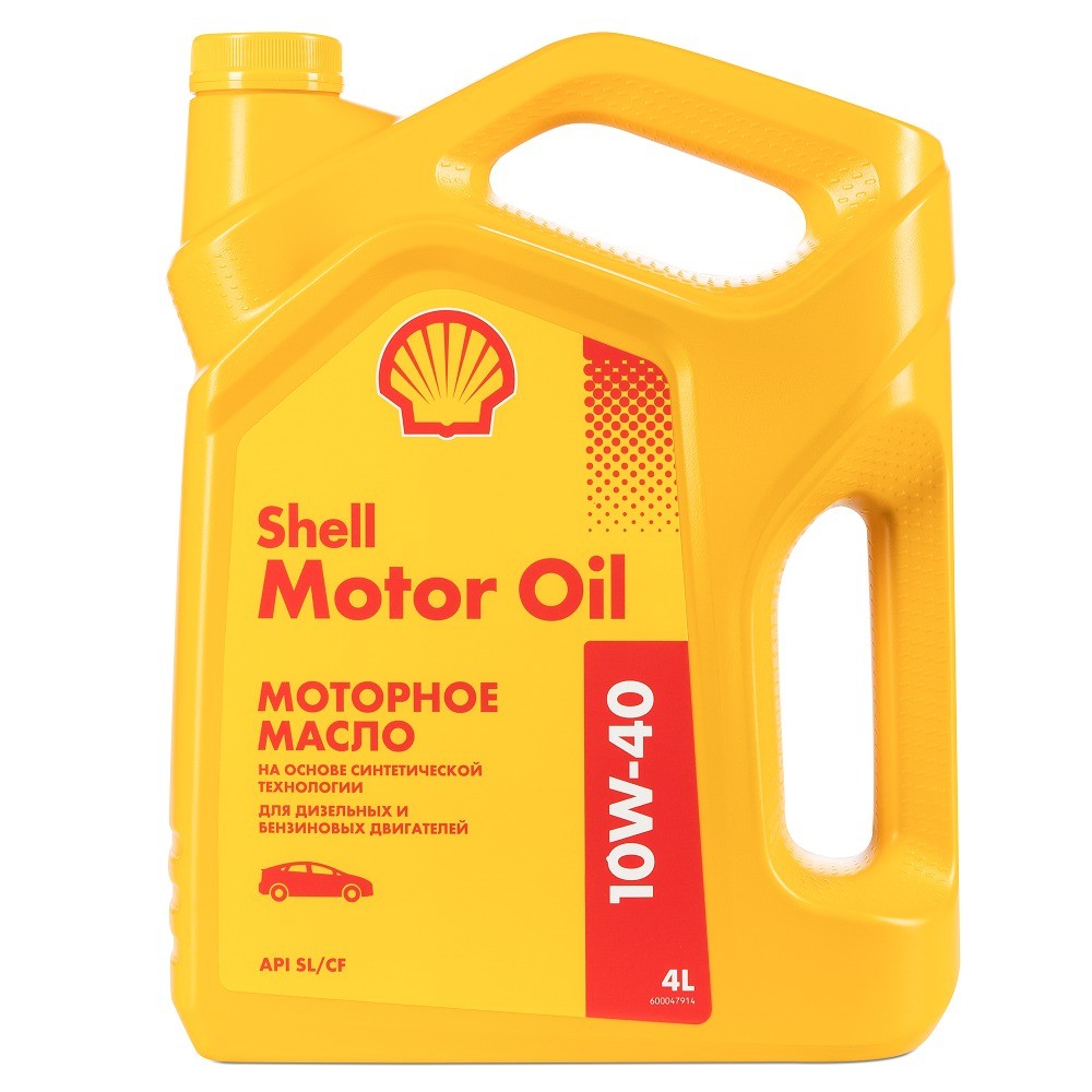 SHELL MOTOR OIL 10W40 SLCF полусинтетическое 4 л. face.