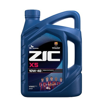 ZIC X5 10W40 SP полусинтетическое 4 л.