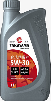 TAKAYAMA 5W30 SL/CF синтетическое 1 л. пластик