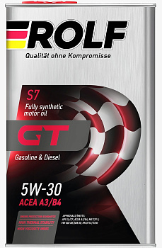ROLF GT 5W30 A3/B4 синтетическое 1 л. железо