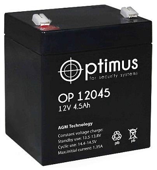 Аккумулятор  OP - 12045 12V 4,5Ah 90х70х107 мм