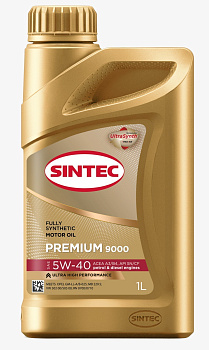 SINTEC PREMIUM 9000 5W40 SN/CF A3/B4 синтетическое 1 л.
