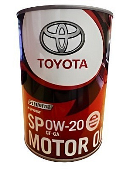 TOYOTA ENGINE OIL 0W20 SP GF-6A  1л. железо