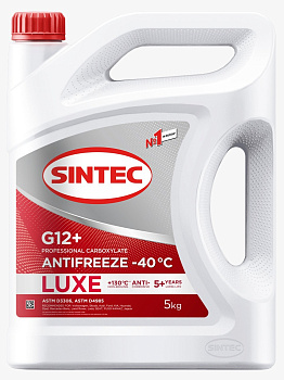 Антифриз SINTEC LUXE красный G12+ 5 л.