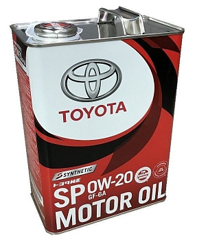 TOYOTA 0W20 SP синтетическое 4 л. железо