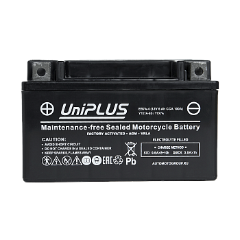 Аккумулятор UniPLUS High Performance EB7A-4, 6 Ач