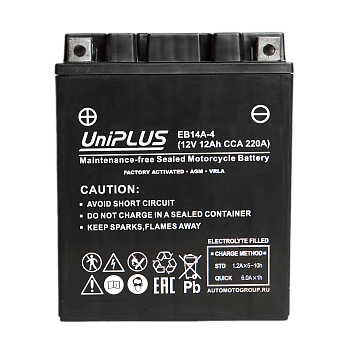 Аккумулятор UniPLUS High Performance  EB14A-4, 12 Ач