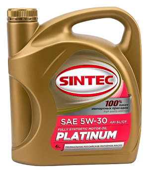 SINTEC PLATINUM 5W30 SL/CF A3/B4 синтетическое 4 л.