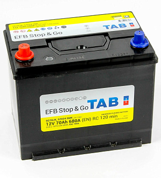 Аккумулятор TAB EFB Stop&Go 6СТ-70.1 (57024) яп.ст/бортик