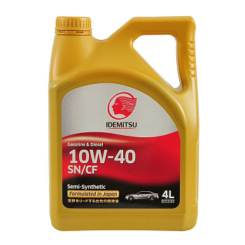 IDEMITSU 10W40 SN/CF полусинтетическое 4 л. пластик