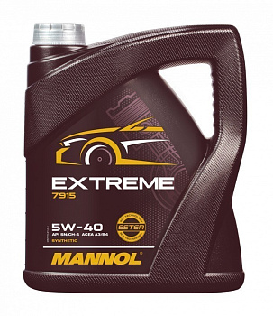 MANNOL EXTREME 5W40 SN/CH-4 A3/B4 синтетическое 4 л. MN7915-4