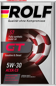 ROLF GT 5W30 SN/CF cинтетическое 4 л. железо