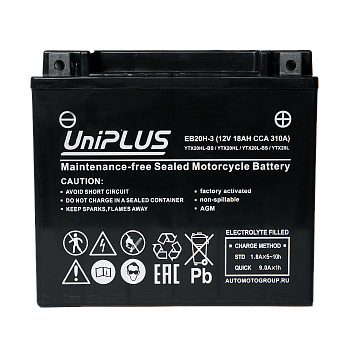 Аккумулятор UniPLUS High Performance EB20H-3, 18 Ач