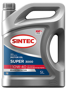 SINTEC SUPER 3000 10W40 SG/CD полусинтетическое 5 л.