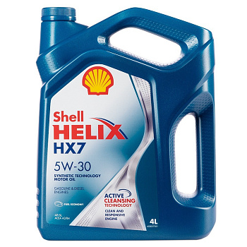 SHELL HELIX HX7 5W30 SN/CF полусинтетическое 4 л.