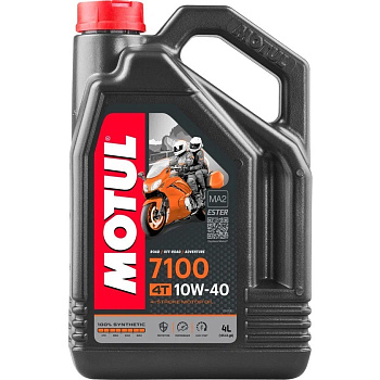MOTUL 7100 4T 10W40 SN/SM/SL MA-2 синтетическое 4 л.