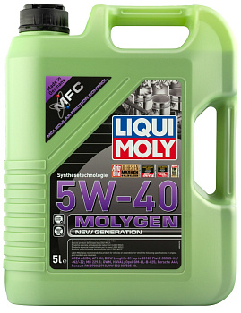 LIQUI MOLY Molygen New Generation 5W-40 SN. A3/B4 синтетическое 5л.