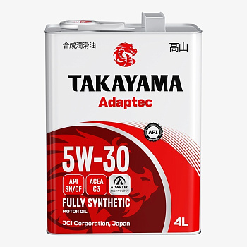 TAKAYAMA ADAPTEC 5W30 C3 SN/CF синтетическое 4 л. железо