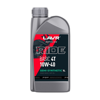LAVR 10W-40MOTO RIDE BASIC 4T SL, 1л