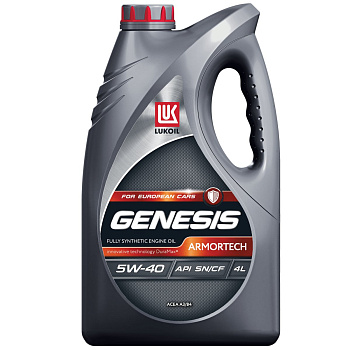 ЛУКОЙЛ GENESIS ARMORTECH 5W40 SQ/SN/CF синтетическое 4 л.