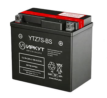 Аккумулятор ИРКУТ МОТО 12v / 5Ah (YTZ7S-BS)