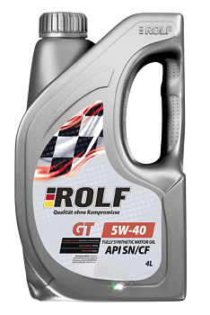 ROLF GT 5W40 SN/CF синтетическое 4 л. пластик