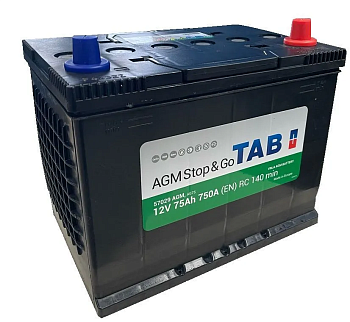 Аккумулятор TAB AGM Stop&Go 6СТ-75.0 (57029) яп.ст/бортик