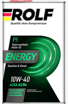 ROLF ENERGY 10W40 SL/CF полусинтетическое 1 л. железо
