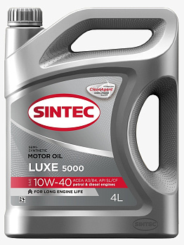 SINTEC LUXE 5000 10W40 SL/CF полусинтетическое 4 л.