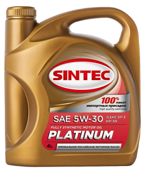 SINTEC PLATINUM 5W30 SN GF-5 синтетическое 4 л. 