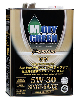 MOLY GREEN PREMIUM 5W30 SP GF-6A синтетическое 4 л. железо
