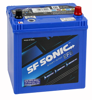 Аккумулятор SF SONIC EFB  6СТ-40.0 (42B20L) тонк.кл