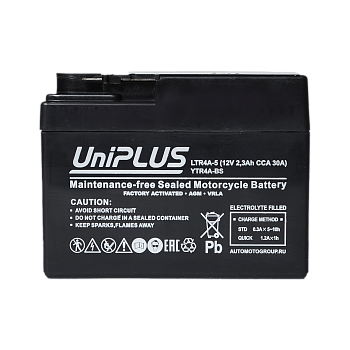 Аккумулятор UniPLUS SupertStart LTR4A-5, 2,3 Ач