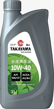 TAKAYAMA 10W40 SN/CF полусинтетическое 1 л. пластик