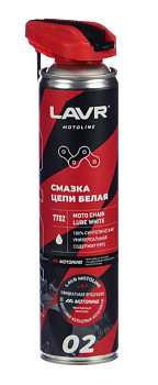 Смазка LAVR MOTO цепи белая 520 мл.