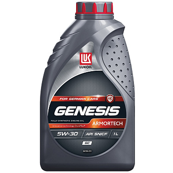 ЛУКОЙЛ GENESIS ARMORTECH GC 5W30 SN C3 синтетическое 1 л.