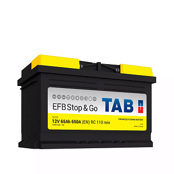 Аккумулятор TAB EFB Stop&Go 6СТ-65.0 низкий