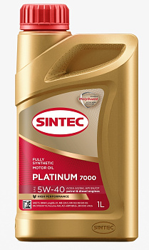 SINTEC PLATINUM 7000 5W40 SN/CF A3/B4 синтетическое 1 л.