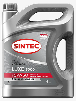 SINTEC LUXE 5000 5W30 SL/CF синтетическое 4 л.