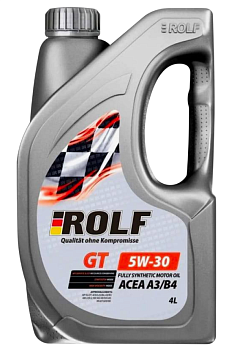 ROLF GT 5W30 A3/B4 синтетическое 4 л. пластик