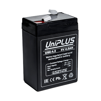 Аккумулятор UPS UniPLUS US-GENERAL PURPOSE US6-4.5, 4,5 Ач