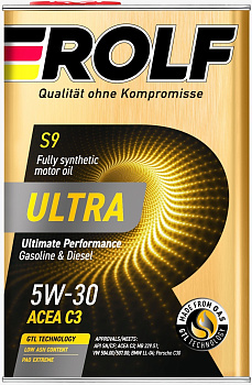 ROLF ULTRA 5W30 SN/CF C3 синтетическое 4 л. железо