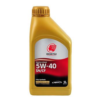 IDEMITSU 5W40 SN/CF синтетическое 1 л. пластик
