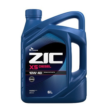 ZIC X5 DIESEL 10W40 SL/CI-4 полусинтетическое 6 л.