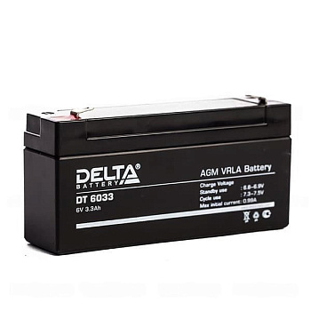 Аккумулятор DELTA DT - 6v / 3.3Ah (6033) 125мм